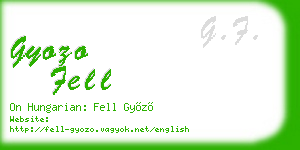 gyozo fell business card